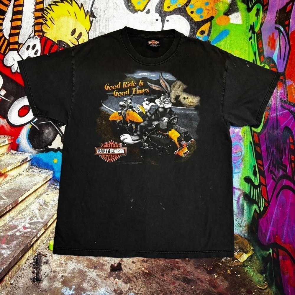 Harley-Davidson Looney Tunes biker graphic tee